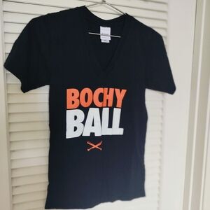 Adapt San Francisco Giants Women's Bochy Ball T-shirt  Small V-Neck Cotton